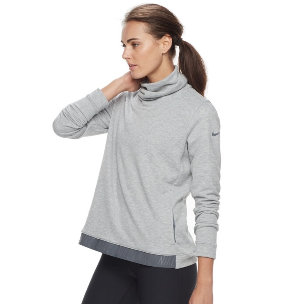 < Nike > Fleece Lined Dri Training Cowl Neck Top